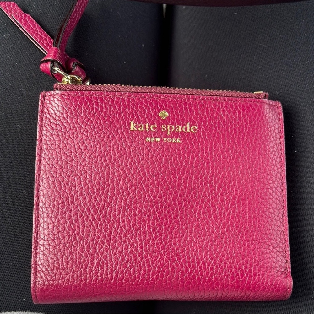 Kate Spade Pink Pebbled Leather Wallet